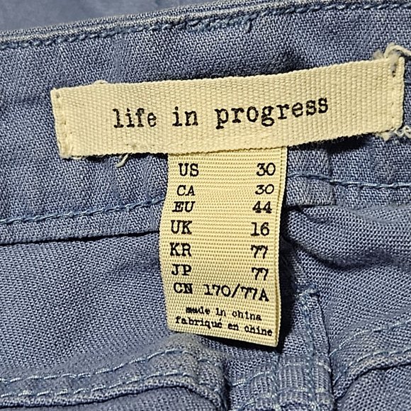 Anthropologie Life in Progress Jeans Womens Size 30 Straight Mid Rise Blue Denim - Picture 4 of 5